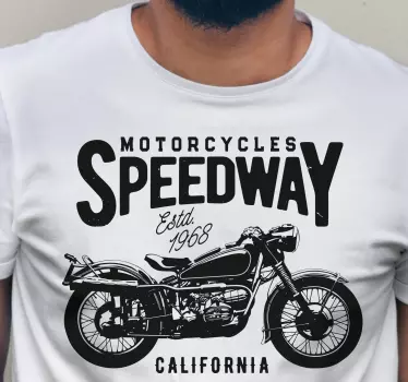 Motorcykel speedway kalifornien t-shirt - Tenstickers