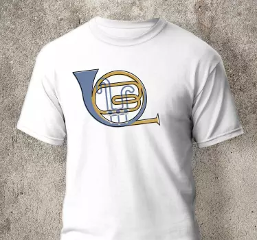 Musikalisk horn symbol t-shirt - Tenstickers