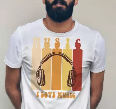 Musikaliska vibes firande t-shirt - Tenstickers