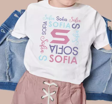 Namn i olika typsnitt t-shirts med namn - Tenstickers