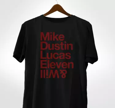 Namn vertikal arrangemang t-shirt - Tenstickers