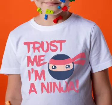 Ninja lita på mig barn t-shirt - Tenstickers