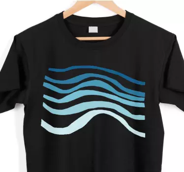 Ocean wave patterns t-shirt - Tenstickers