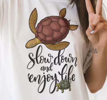 Olika sköldpaddor t-shirt - Tenstickers