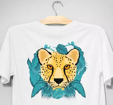 Orientalisk leopard grafisk t-shirt - Tenstickers