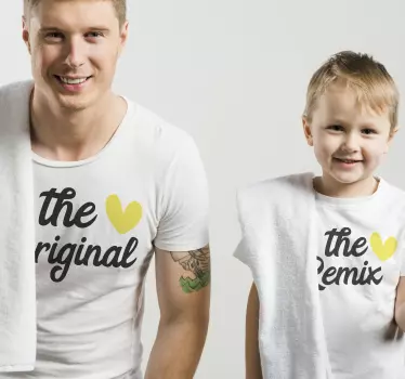 Original- och remix-tshirt matchande skjortor för par - Tenstickers
