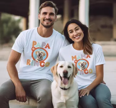 Pappa och mamma Par t shirt - Tenstickers