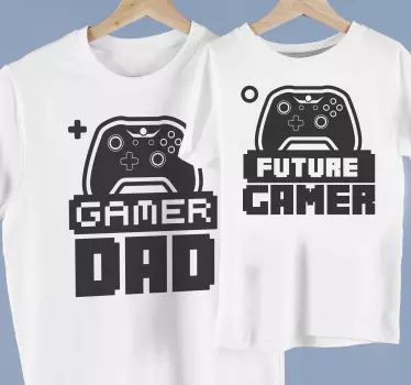 Pappa och son gamers far och son matchande skjortor - Tenstickers