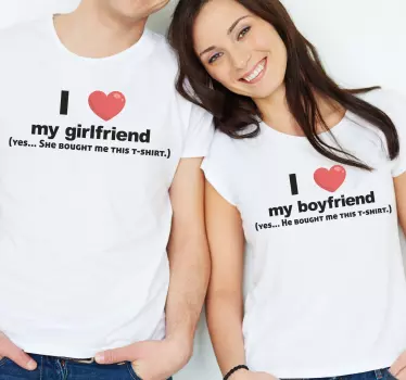 Par t-shirt jag älskar dig tröjor - Tenstickers