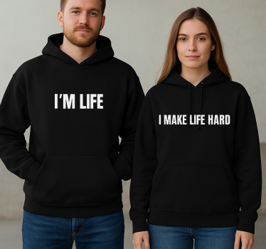 Par t-shirt jag gör livet svårt - Tenstickers