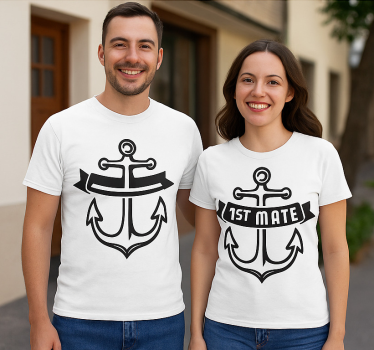 Par t-shirt kapten - 1:a styrman - Tenstickers