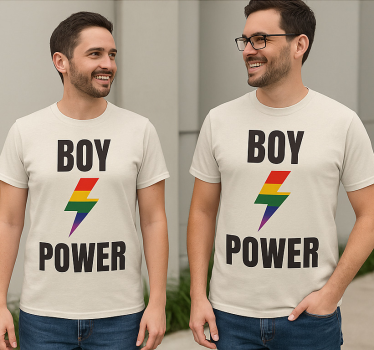 Par t-shirt lgbt kille kraft - Tenstickers