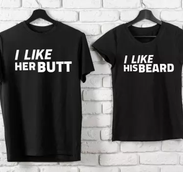 Par t-shirt med humor för par - Tenstickers