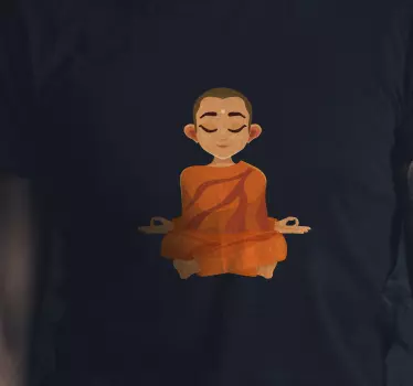 Par t-shirt mediterande munk illustration - Tenstickers