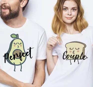 Perfekta par matchande skjortor för par - Tenstickers