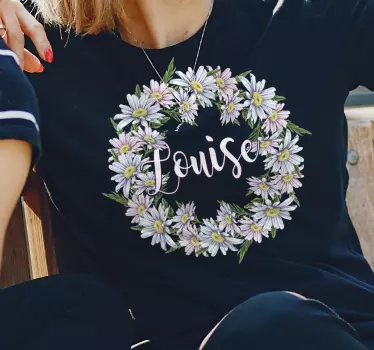 Personlig t-shirt med tusensköna - Tenstickers