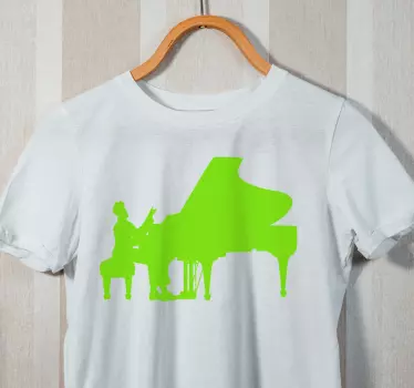 Piano performer silhouette t-shirt - Tenstickers