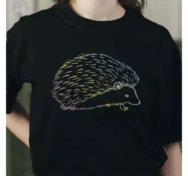 Piggsvin ritad i linjer t-shirt - Tenstickers