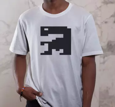 Pixelaterad monstergrafik t-shirt - Tenstickers