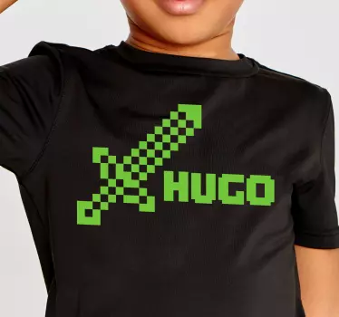 Pixelaterat svärd barn t-shirt - Tenstickers