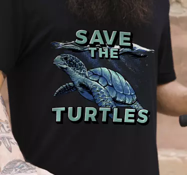 "rädda sköldpaddorna" djur t-shirt - Tenstickers