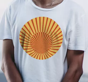 Radiant solstråle mönster t-shirt - Tenstickers