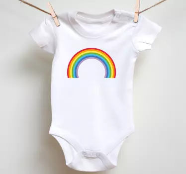 Regnbåge ikon med färgglad stil baby t-shirt - Tenstickers