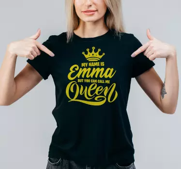 Ring mig drottning T-shirts med namn - Tenstickers