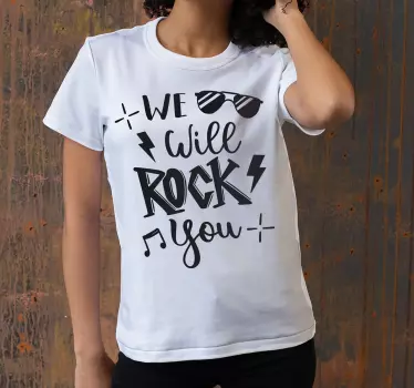 Rock anthem uttalande t-shirt - Tenstickers