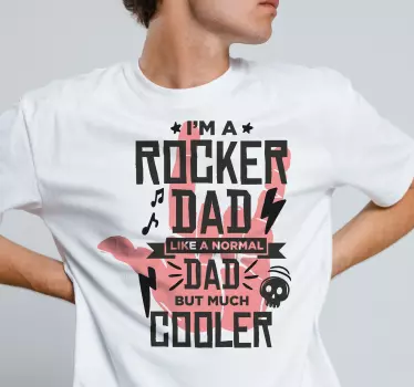Rocker pappa fars dag t-shirt - Tenstickers