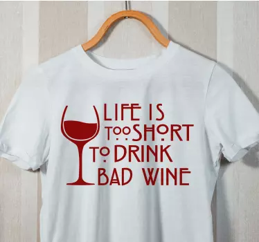 Rödvin t-shirt - Tenstickers