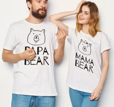 Roliga matchande förälder-t-shirt matchande skjortor för par - Tenstickers