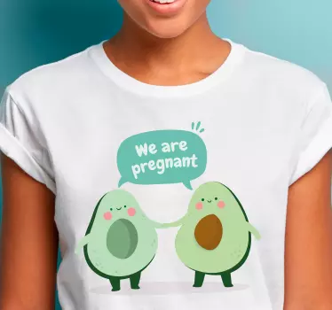 Roligt vi är gravid avokado baby t-shirt - Tenstickers