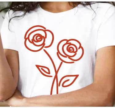 Roseblommas komposition mors och dotter t-shirt - Tenstickers