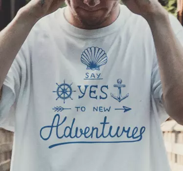 Säg ja nya äventyr t-shirt - Tenstickers