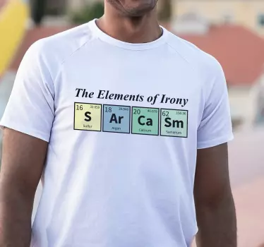 Sarkasm kemiskt element ord t-shirt - Tenstickers