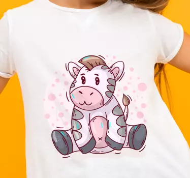 Sebra ritning baby t-shirt - Tenstickers