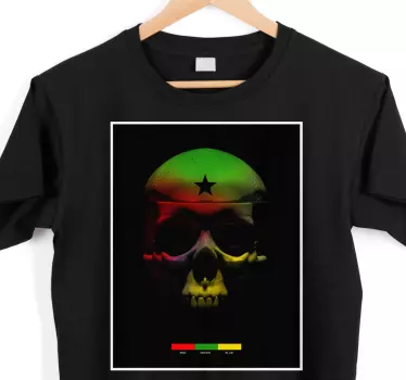 Skalle med färger t-shirt - Tenstickers