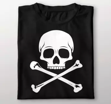 Skalle och korsben t-shirt - Tenstickers