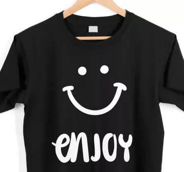 Smiling enjoy expression t-shirt - Tenstickers