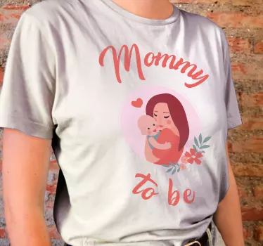 Söt mamma att vara baby t-shirt - Tenstickers