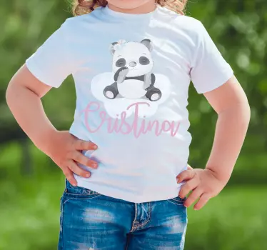 Söt panda design barn t-shirt - Tenstickers