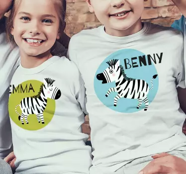 Söt zebra barn skjorta - Tenstickers