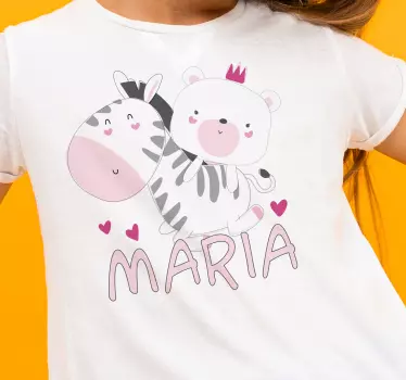 Söta djurvänner barn t-shirt - Tenstickers