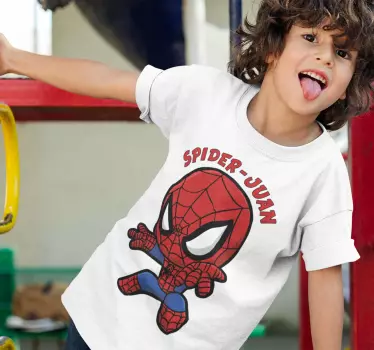 Spindelmann barn-t-shirt med namn - Tenstickers