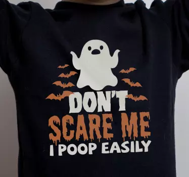 Spöke med text för halloween t-shirt - Tenstickers