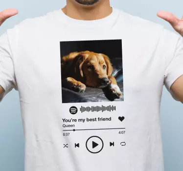 Spotify med text och bild t-shirt - Tenstickers
