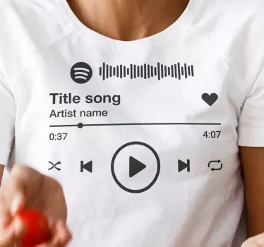 Spotify musik spela t-shirt - Tenstickers