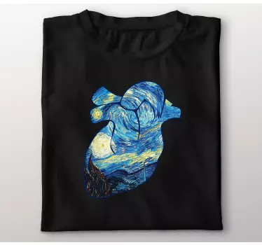 Starry night vincent van gogh inspirerad t-shirt - Tenstickers