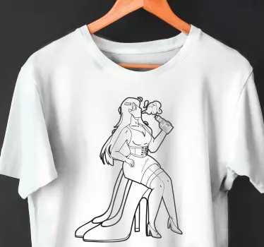 Stylish high heel vibe t-shirt - Tenstickers